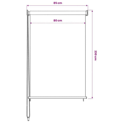 vidaXL Outdoor Roller Blind 85(W)x230(H) cm Beige