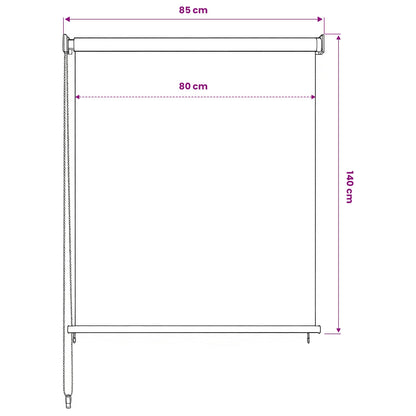 vidaXL Outdoor Roller Blind Cream 85(W)x140(H) cm HDPE