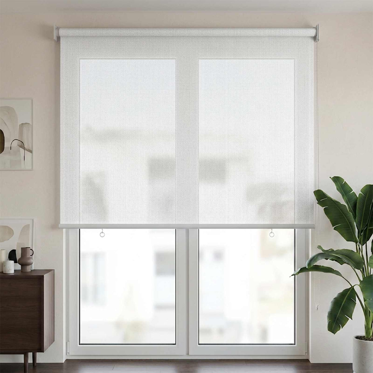 vidaXL Outdoor Roller Blind White 65(W)x230(H) cm HDPE