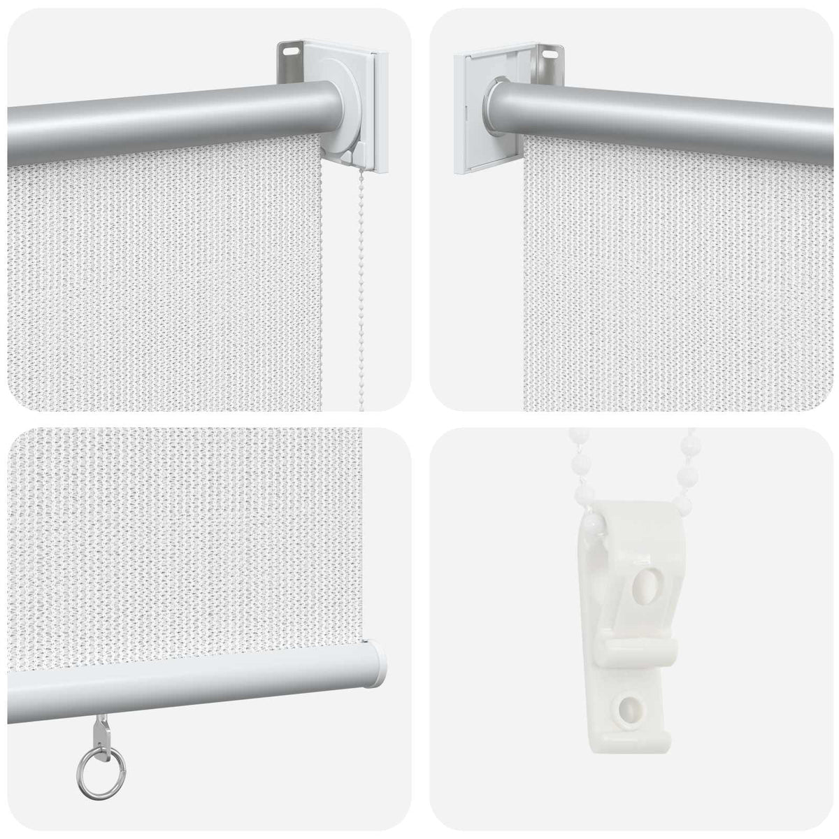 vidaXL Outdoor Roller Blind White 65(W)x230(H) cm HDPE