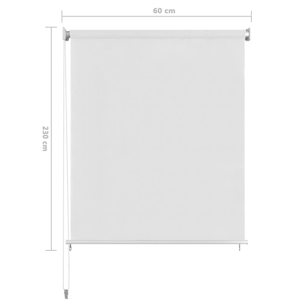 vidaXL Outdoor Roller Blind White 60x230 cm HDPE