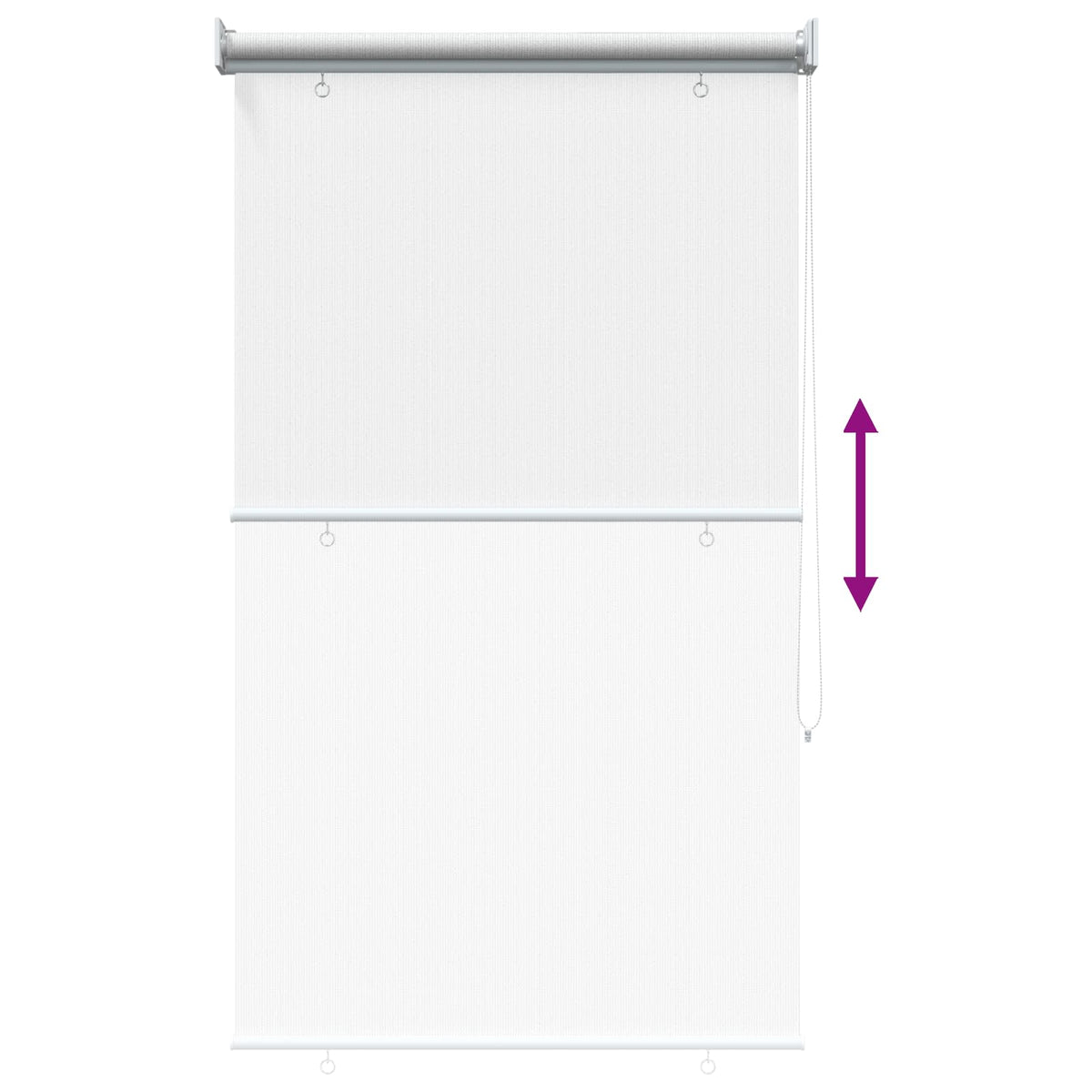 vidaXL Outdoor Roller Blind White 65(W)x230(H) cm HDPE