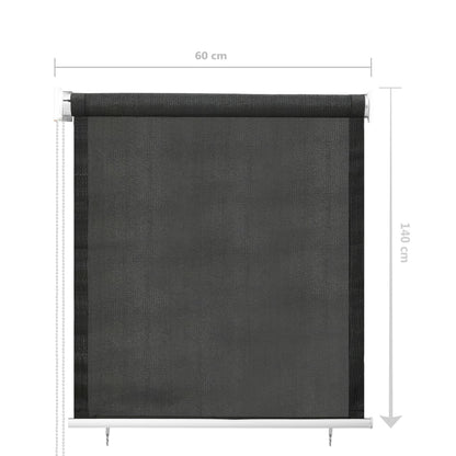 vidaXL Outdoor Roller Blind 65(W)x140(H) cm Anthracite