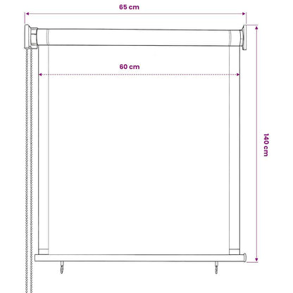 vidaXL Outdoor Roller Blind 65(W)x140(H) cm Anthracite