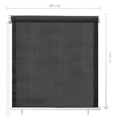 vidaXL Outdoor Roller Blind 85(W)x140(H) cm Anthracite