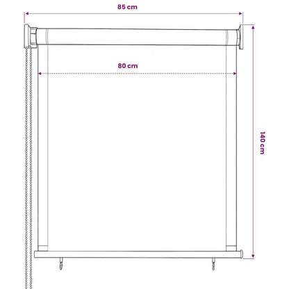 vidaXL Outdoor Roller Blind 85(W)x140(H) cm Anthracite