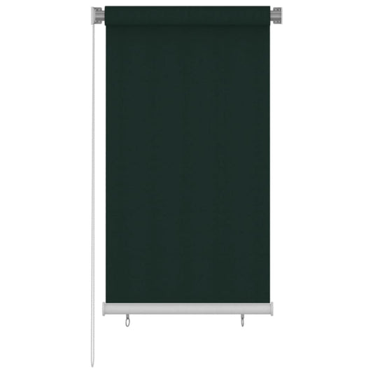 vidaXL Outdoor Roller Blind 85(W)x140(H) cm Dark Green HDPE