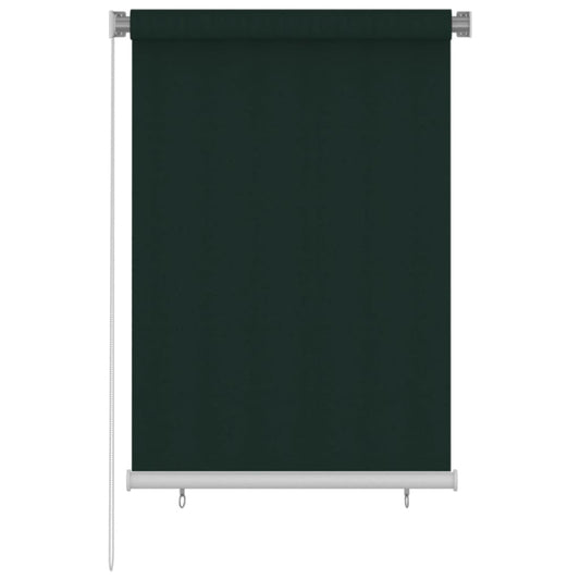 vidaXL Outdoor Roller Blind 105(W)x140(H) cm Dark Green HDPE