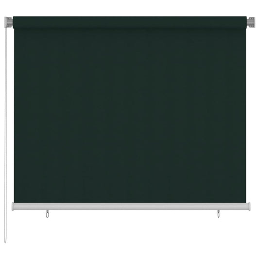 vidaXL Outdoor Roller Blind 185(W)x140(H) cm Dark Green HDPE