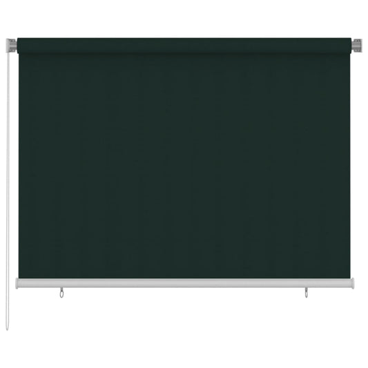 vidaXL Outdoor Roller Blind 205(W)x140(H) cm Dark Green HDPE