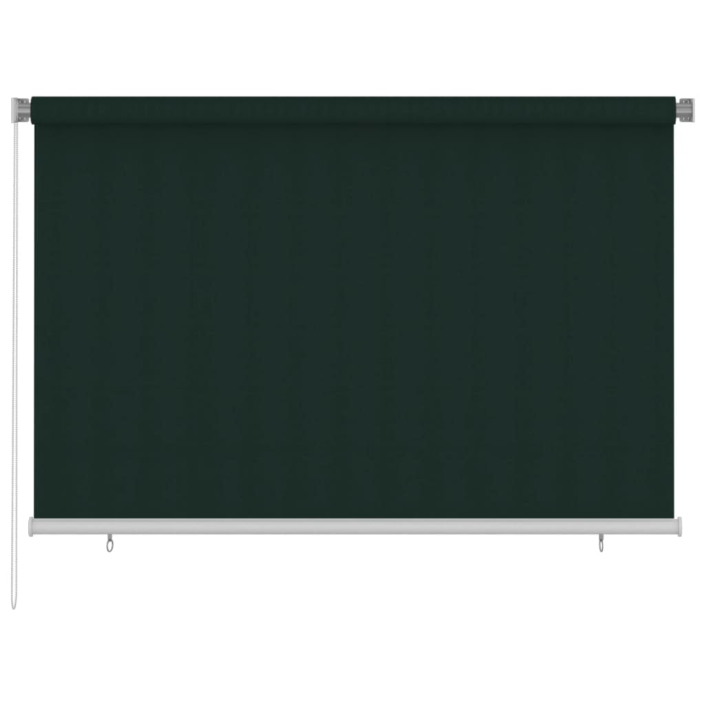 vidaXL Outdoor Roller Blind 220x140 cm Dark Green HDPE