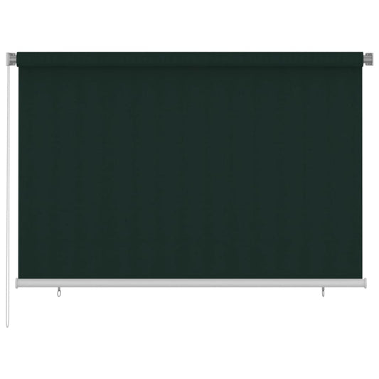 vidaXL Outdoor Roller Blind 225(W)x140(H) cm Dark Green HDPE