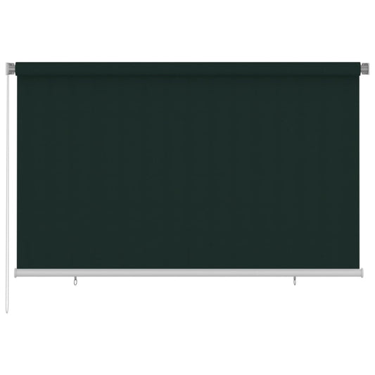 vidaXL Outdoor Roller Blind 245(W)x140(H) cm Dark Green HDPE