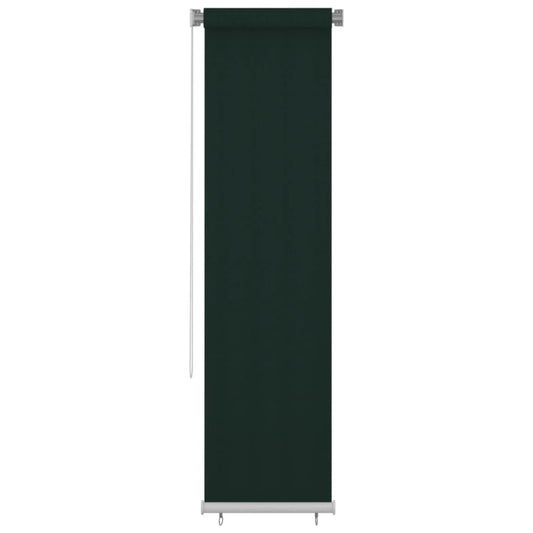 vidaXL Outdoor Roller Blind 65(W)x230(H) cm Dark Green HDPE