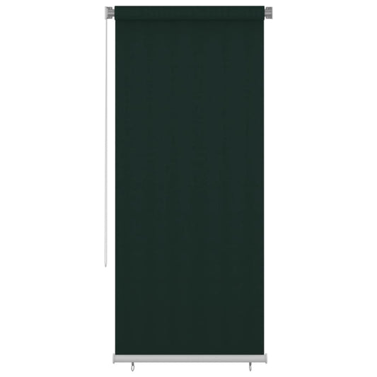 vidaXL Outdoor Roller Blind 105(W)x230(H) cm Dark Green HDPE