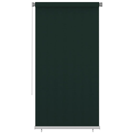 vidaXL Outdoor Roller Blind 125(W)x230(H) cm Dark Green HDPE