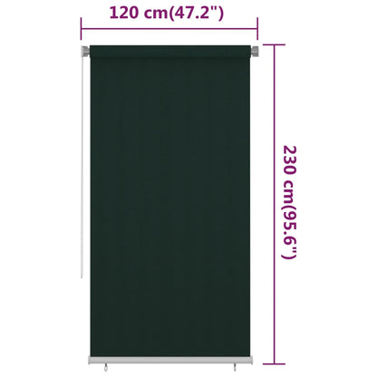 vidaXL Outdoor Roller Blind 120x230 cm Dark Green HDPE