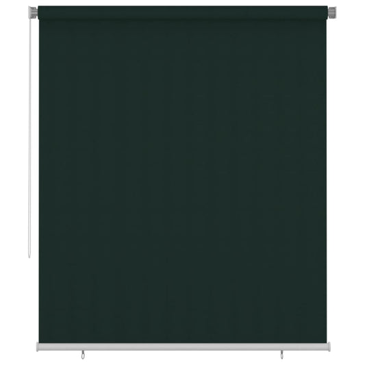 vidaXL Outdoor Roller Blind 205(W)x230(H) cm Dark Green HDPE