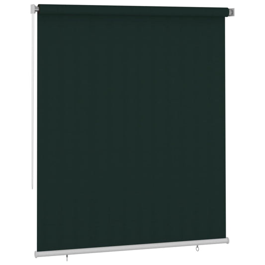 vidaXL Outdoor Roller Blind 205(W)x230(H) cm Dark Green HDPE