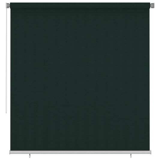 vidaXL Outdoor Roller Blind 225(W)x230(H) cm Dark Green HDPE