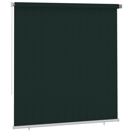 vidaXL Outdoor Roller Blind 225(W)x230(H) cm Dark Green HDPE