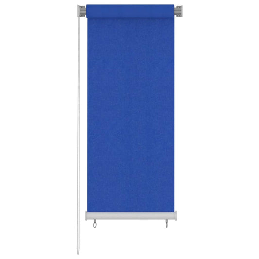 vidaXL Outdoor Roller Blind 65(W)x140(H) cm Blue HDPE