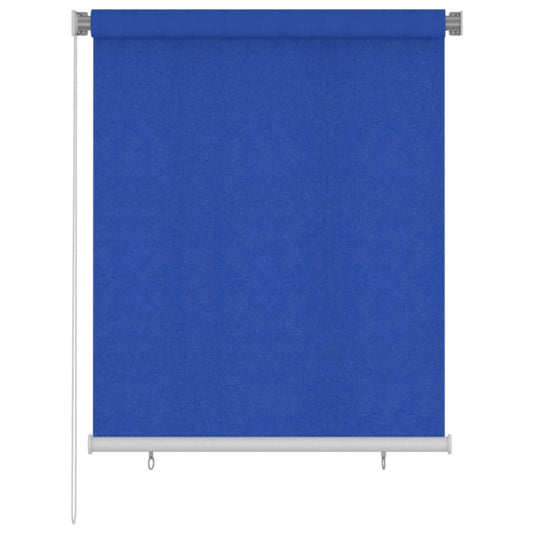 vidaXL Outdoor Roller Blind 125(W)x140(H) cm Blue HDPE