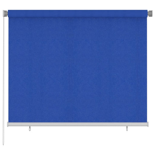 vidaXL Outdoor Roller Blind 185(W)x140(H) cm Blue HDPE