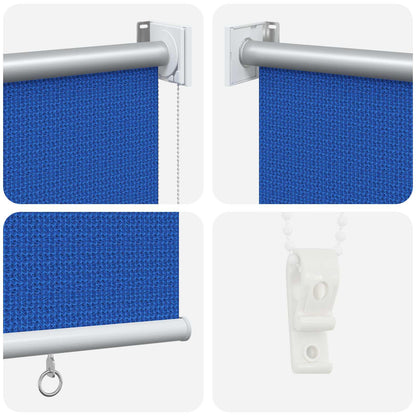 vidaXL Outdoor Roller Blind 355(W)x140(H) cm Blue HDPE