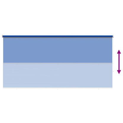 vidaXL Outdoor Roller Blind 355(W)x140(H) cm Blue HDPE