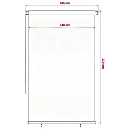 vidaXL Outdoor Roller Blind 145(W)x230(H) cm Blue HDPE
