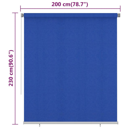 vidaXL Outdoor Roller Blind 200x230 cm Blue HDPE