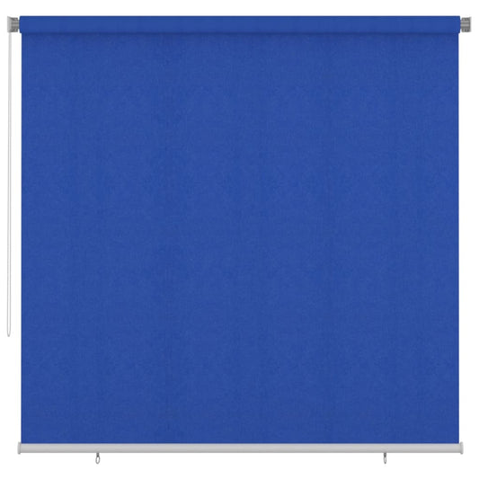 vidaXL Outdoor Roller Blind 245(W)x230(H) cm Blue HDPE