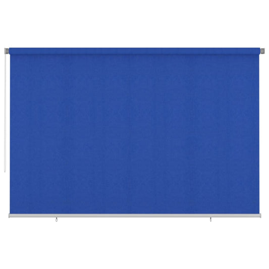 vidaXL Outdoor Roller Blind 355(W)x230(H) cm Blue HDPE
