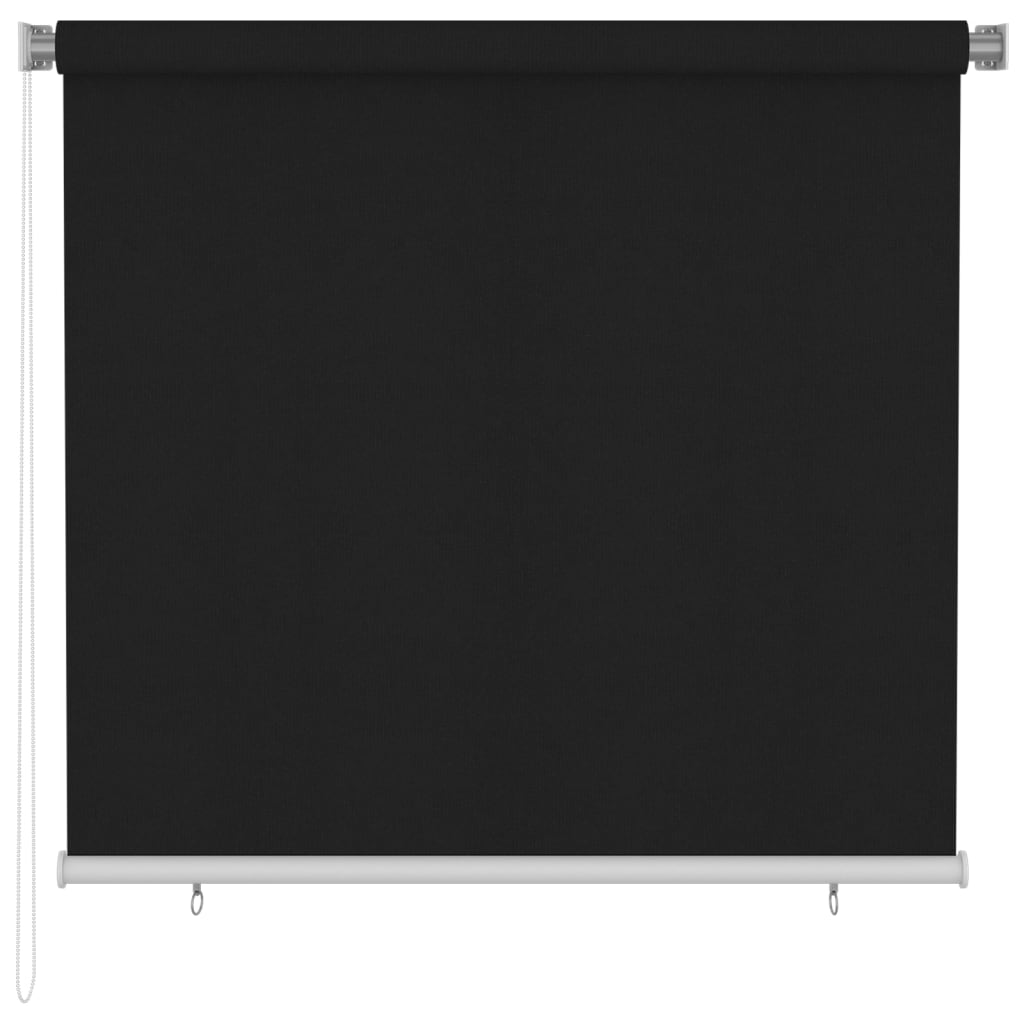 vidaXL Roller Blind | Black | High-density polyethylene (HDPE) | 160x140 cm