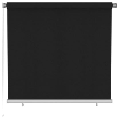 vidaXL Roller Blind | Black | High-density polyethylene (HDPE) | 160x140 cm