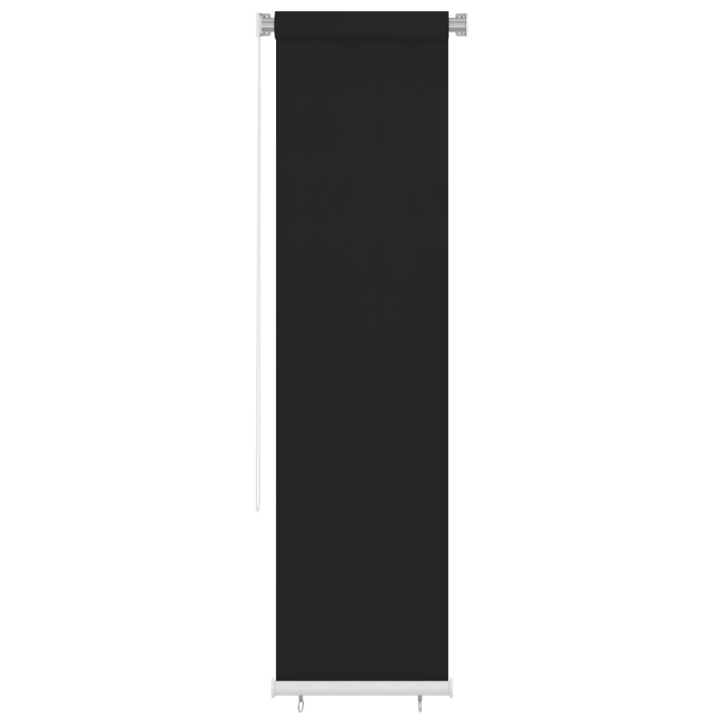 vidaXL Outdoor Roller Blind 65(W)x230(H) cm Black HDPE