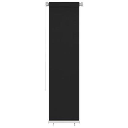 vidaXL Outdoor Roller Blind 65(W)x230(H) cm Black HDPE