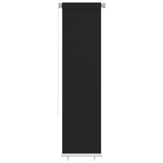 vidaXL Outdoor Roller Blind 65(W)x230(H) cm Black HDPE
