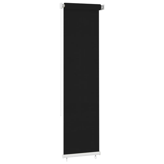 vidaXL Outdoor Roller Blind 65(W)x230(H) cm Black HDPE