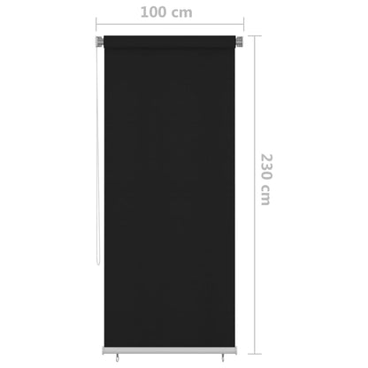 vidaXL Outdoor Roller Blind 105(W)x230(H) cm Black