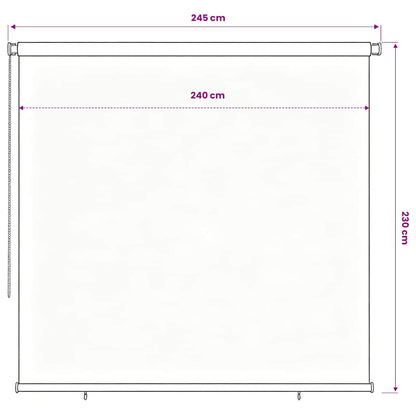 vidaXL Outdoor Roller Blind 185(W)x230(H) cm Black