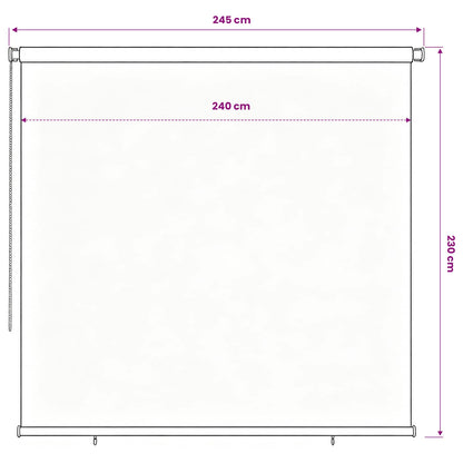 vidaXL Outdoor Roller Blind 185(W)x230(H) cm Black