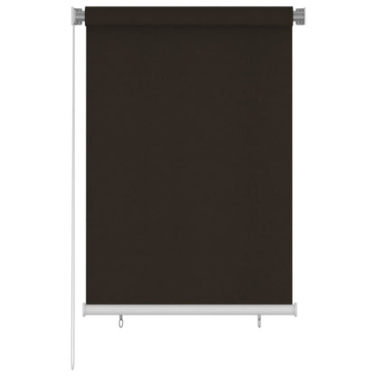 vidaXL Outdoor Roller Blind 100x140 cm Brown HDPE