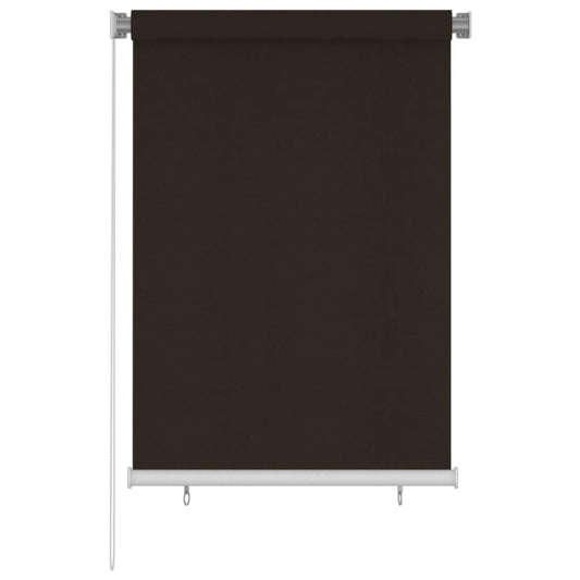 vidaXL Outdoor Roller Blind 105(W)x140(H) cm Brown HDPE