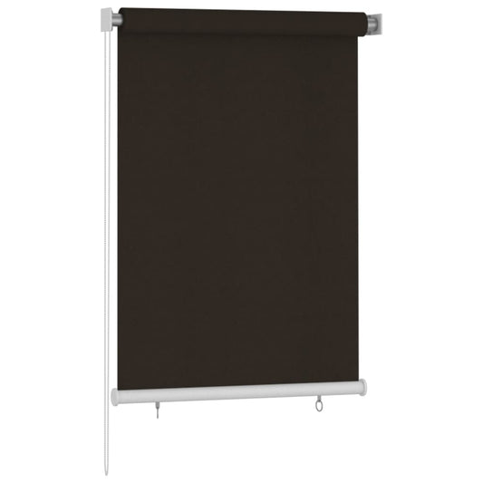 vidaXL Outdoor Roller Blind 105(W)x140(H) cm Brown HDPE
