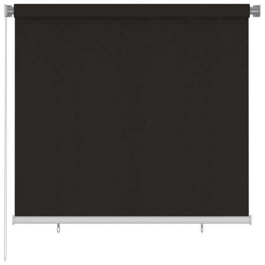 vidaXL Outdoor Roller Blind 165(W)x140(H) cm Brown HDPE