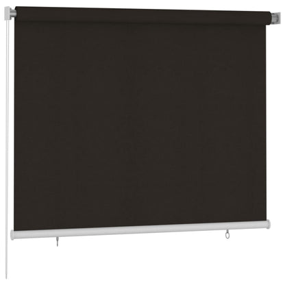 vidaXL Outdoor Roller Blind 180x140 cm Brown HDPE