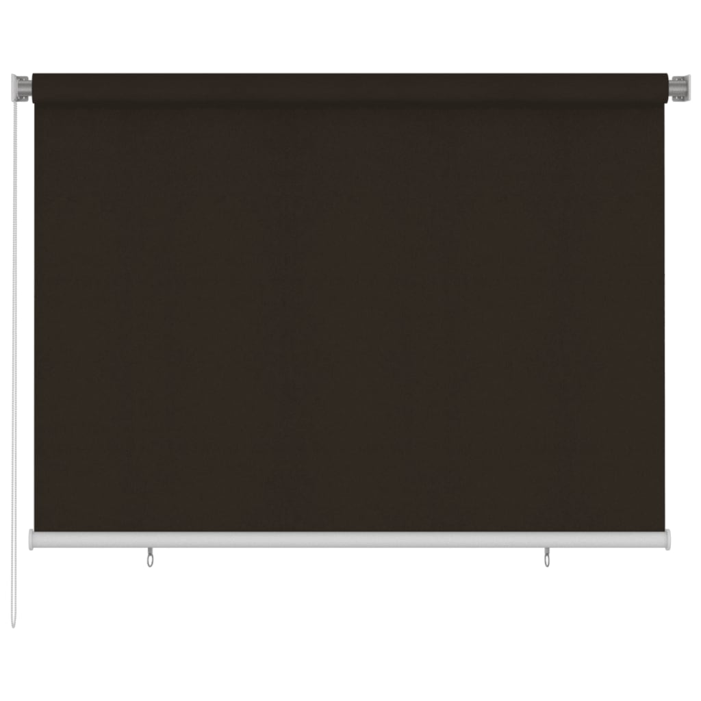 vidaXL Outdoor Roller Blind 205(W)x140(H) cm Brown HDPE