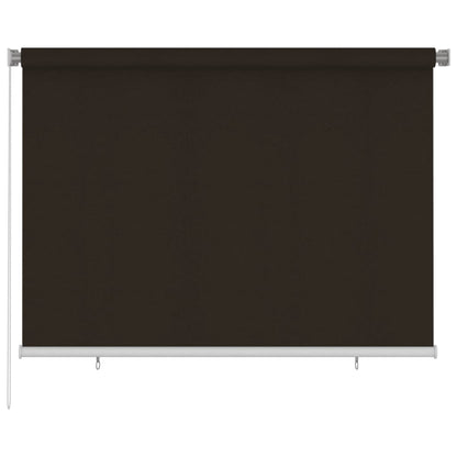 vidaXL Outdoor Roller Blind 205(W)x140(H) cm Brown HDPE